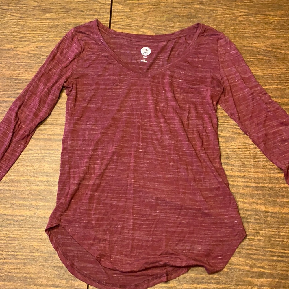 Red long sleeve dress shirt